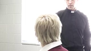 Forbidden Anal Play Turns Passionate Priestess Into A Slutty Nun" or "Naughty college girl Gets Her Ass Fucked By The Teacher In Confession Booth
