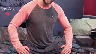 Muscular Hunk John Power Stroking His Big Dick Until He Erupts In Hot Load