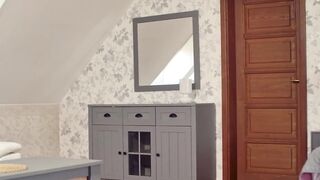 Step-Daddy's Kinky Fantasy - Petite Teen Locked In Bathroom With Older Man