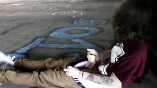 Skateboarding Hunk Seán Johannsen Masturbating In Public