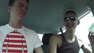 Throated - Hot Twinks Anal Fucked in Car Ride by Older Man