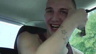Throated - Hot Twinks Anal Fucked in Car Ride by Older Man