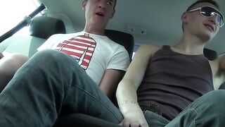 Throated - Hot Twinks Anal Fucked in Car Ride by Older Man
