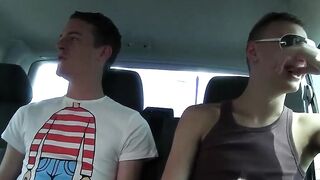 Throated - Hot Twinks Anal Fucked in Car Ride by Older Man