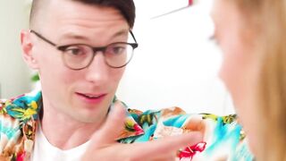 Busty Milf Gives Lazy Husband A Sloppy Blow Job And Swallows His Load