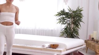 Massage Rooms Petite Teen Massages A Huge Throbbing Dick And Gets Creampied