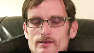 Glasses-Wearing Amateur Dude Masturbaing For Your Pleasure Intense" or "Intensely Hot Glassy Eyes Guy Jerks Off On Camera