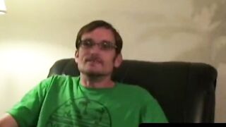 Glasses-Wearing Amateur Dude Masturbaing For Your Pleasure Intense" or "Intensely Hot Glassy Eyes Guy Jerks Off On Camera
