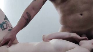 Bald Guy's Big Dick Plows Eager Pussy Hardcore Fucking