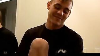 Young Hunk Jerks Off On Older Woman's Feet - Footjob Fantasy