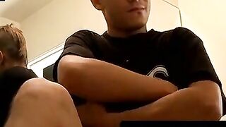 Young Hunk Jerks Off On Older Woman's Feet - Footjob Fantasy