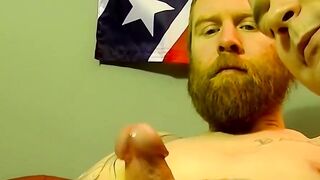 Mature Beard Drains Amateur Redhead Pussy in Hardcore Threesome