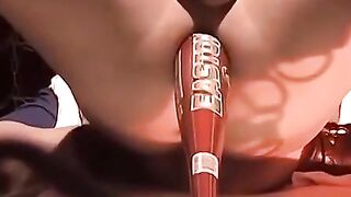 Rough Anal Play with Baseball Bat - Bondage Domination of Submissive Man