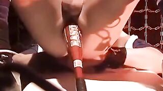 Rough Anal Play with Baseball Bat - Bondage Domination of Submissive Man