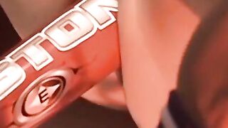 Rough Anal Play with Baseball Bat - Bondage Domination of Submissive Man