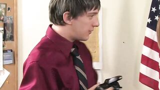 Nerd Girl Atlanta Grey - Facial Blast From Behind