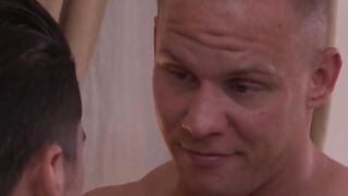 Muscle Hunk's Raw Power Fucks Twink Ass Hard in Anal Threesome