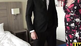 UK Sub Slut's Bleach Blonde Rides Big Dick in Hardcore Anal Threesome