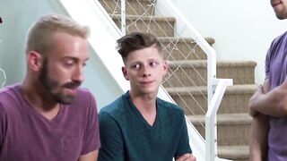 Muscle Jocks Twinks Fucked Raw in Intense Threesome