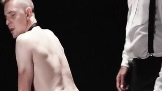 Hardcore Anal Threesome - Big Dick Pounding Ass Fucked by Grandpa & Young Stud