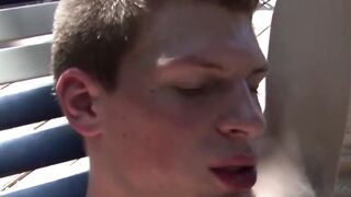 3Some Frenzy - Outdoor Threesome with Hot Blonde & Hunks