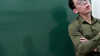 Asian coed Yowie gets her tight pussy pounded by teacher's big dick