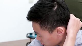 Asian coed Yowie gets her tight pussy pounded by teacher's big dick