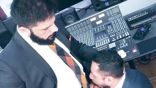 Rough-Fuck Rimjob Threesome with Hunks Christian & Little Bravo