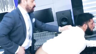 Rough-Fuck Rimjob Threesome with Hunks Christian & Little Bravo