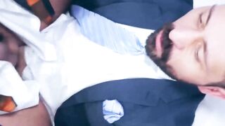Rough-Fuck Rimjob Threesome with Hunks Christian & Little Bravo