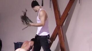 Bondaged Twinks Endure Whipping Session in Rough Anal Play