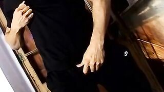 Muscular Hunk's Anal Play Leading To Powerful Piss Shower