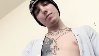 Tatted-Up Jocks - Hot Muscular Guy Stroking His Hard Dick For Fans