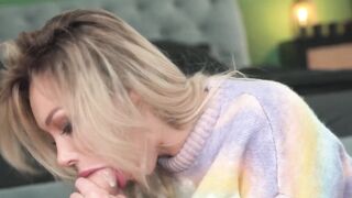 Nerdy Roommate's Big Dick - Deepthroat Blowjob Ride & Reverse Cowgirl