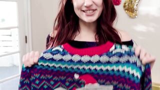 Christmas Gift - Step-Mother's Hot Blowjob & Riding Her Stepson For A Big Creampie