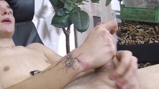 Teen Hunk Jerking Off - Sexy Young Guy Jacks His Big Dick