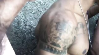 3way Thugged-Out Outdoor Orgy with Black Guys