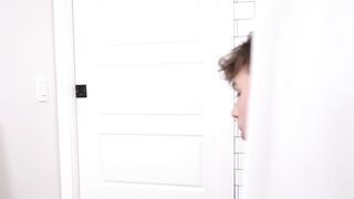 Bubble Bath Blowjob - Hot Brunette Babe Sucks & Swallows Huge Load