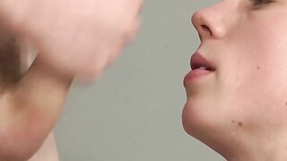 Petite Slut Swallowing Jizzy Blowjobs - Old Man Fucks Young Babe