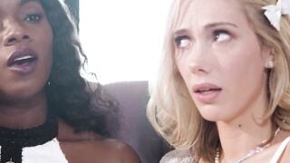 Interracial Lesbian Step-Moms Scissoring with Ebony Sugar Mommy
