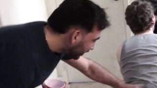 Two Big Dicks Pound Hardcore Anal Action - Bottom's Ass & Mouth Swells