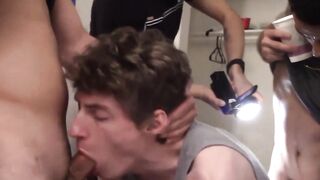 Two Big Dicks Pound Hardcore Anal Action - Bottom's Ass & Mouth Swells