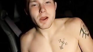 Public-Backseat Jerkoff - Couple Fingers Each Other's Asses