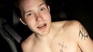 Public-Backseat Jerkoff - Couple Fingers Each Other's Asses