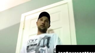 Bad Ass Table Top Jerk-Off Session with Huge Load of Hot Semen