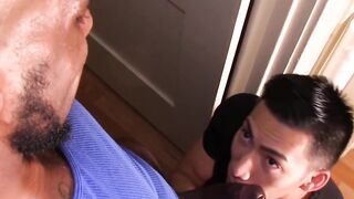 Asian Threesome - Deep-Throating Hunks Share A Load
