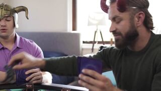 Super Horny Threesome - Big Dick Sharing Fellatio with Older Man
