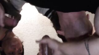 Horny Guys Line Up To Fuck This Obediant Stud - Anal Threesome