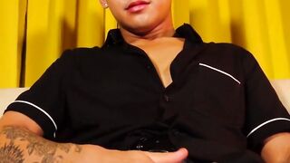 Asian Hunk Jerks Off And Blows A Massive Load