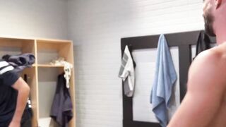 Hairy Hunks - Old School Locker Room Fucking with Big Dick
